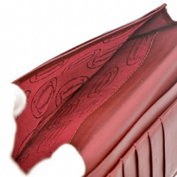 CARTIER Red Leather Wallet - Picture 9 of 12